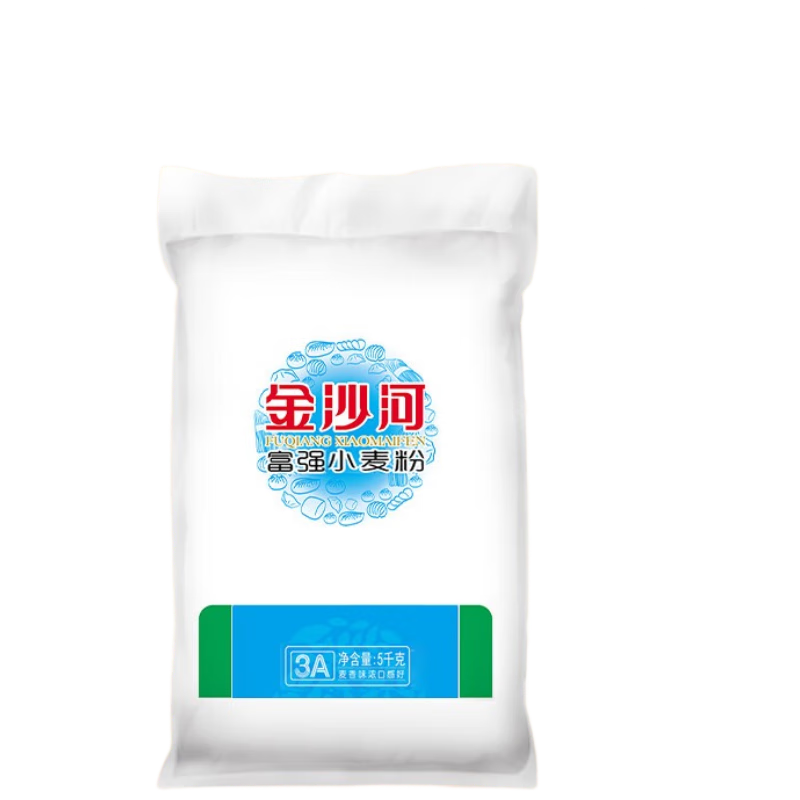 Jinshahe Flour Fuqiang Wheat Flour Buns Steamed Buns Dumplings Hand-rolled Baking White Flour Household Flour 10 Jin