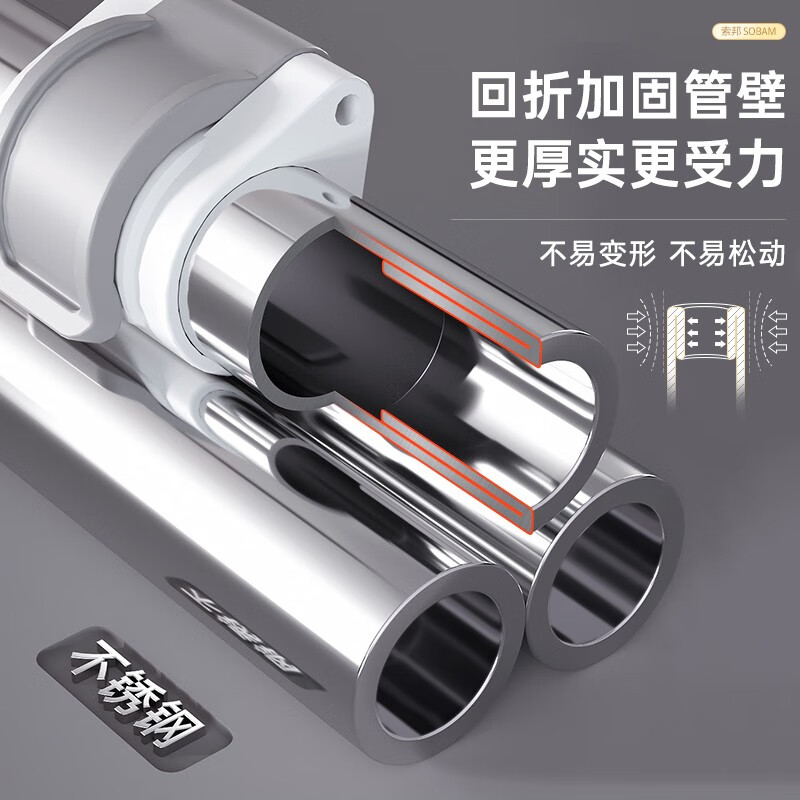 Sorbonne collodion mop 33cm 2-head household one-mop, hand-wash-free 2025 new mopping artifact absorbent sponge mop