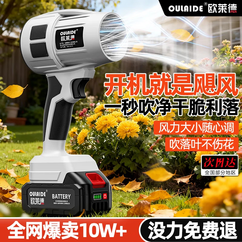 OLED computer hair dryer snow blower lithium battery violent turbo fan dust removal water blower high power handheld blower