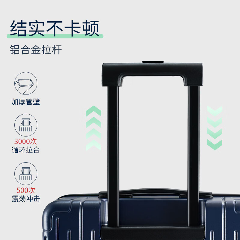 Hermes suitcase trolley case 24-inch suitcase men's large-capacity password box women's checked business travel leather case navy blue
