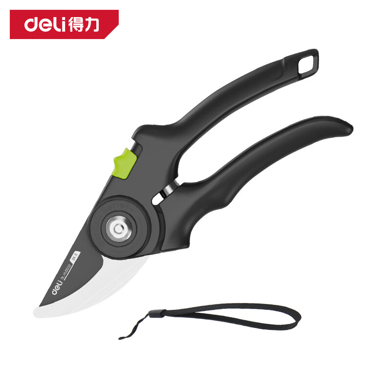 Deli branch shears, pruning shears, fruit branch scissors, garden fruit tree flower scissors, potted green plants, gardening shears, grafting special, can cut 15mm fruit branches, rust-proof Teflon