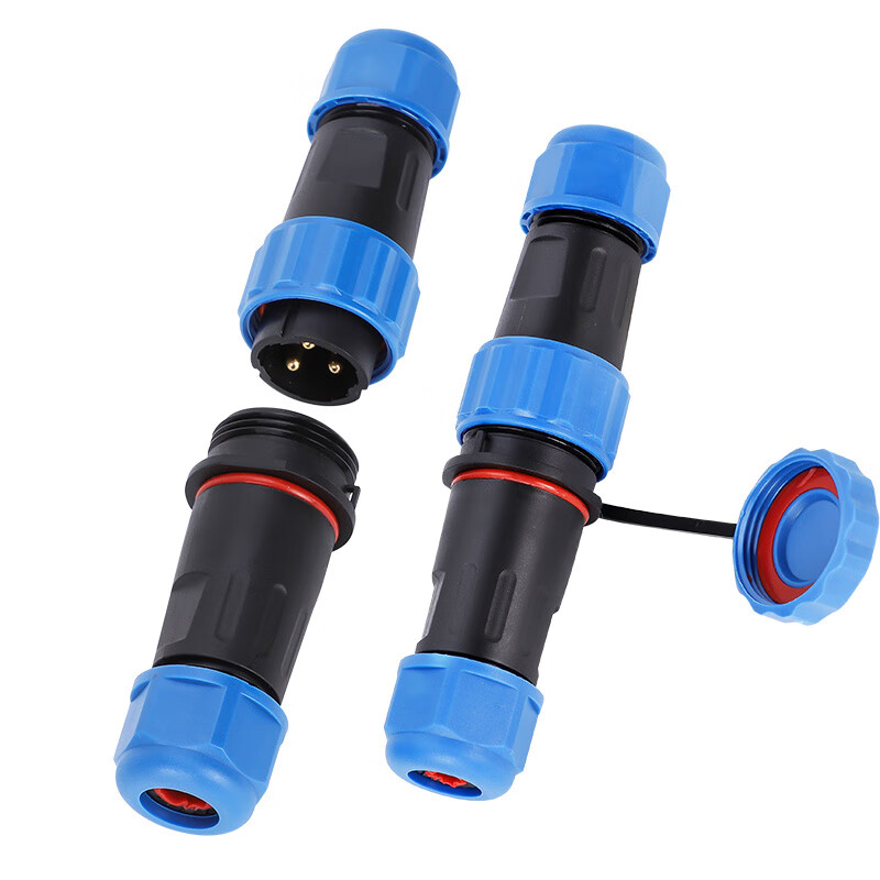 Welding-free aviation plug LD16/20/28 industrial socket 3-core 4-5 docking waterproof cable connector IP68 LD28-3 male + docking female 3-core 45A