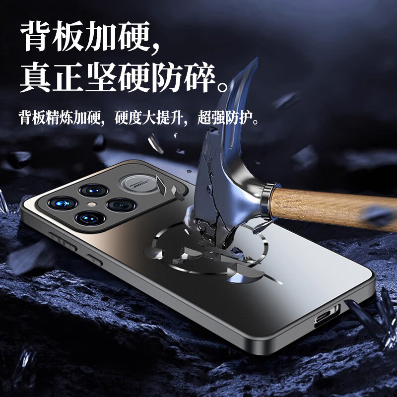 Dream is suitable for Redmi k90promax mobile phone case Redmik90ProMax protective cover magnetic wireless charging all-inclusive airbag anti-fall ultra-thin skin-friendly matte for men and women graphite black