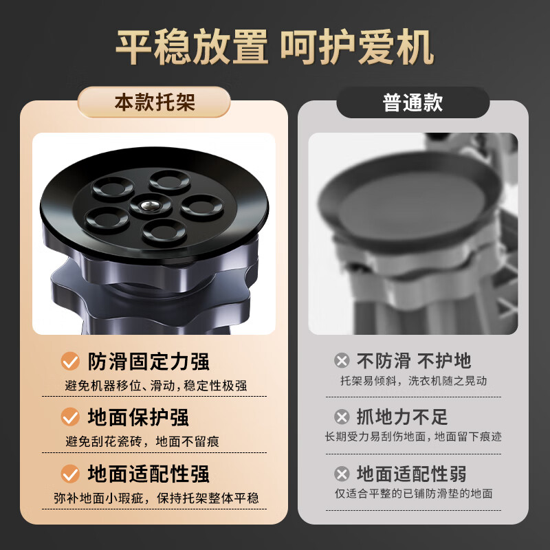 TAZD washing machine base mobile bracket drum pulsator anti-slip anti-shock foot pad fixed base air conditioner refrigerator heightening tray suitable for Little Swan Midea Haier small universal