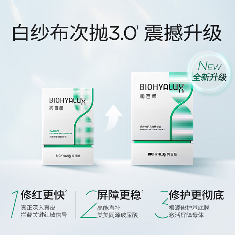 Runbaiyan Barrier Conditioning Second-Pulse Essence 3.0 Sensitive Skin Soothing, Repairing, Hydrating and Moisturizing 1.3ml*30 bottles