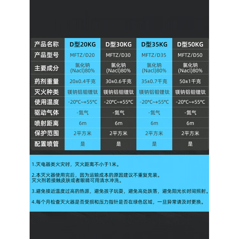 Class D trolley type fire extinguisher 20kg/25/30/35/50KG kg sodium magnesium aluminum lithium light metal fire extinguisher 20KG trolley type D metal fire extinguisher