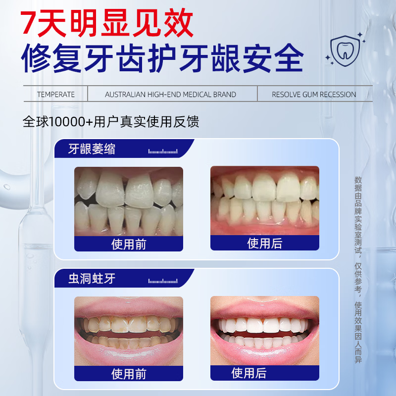 Zixinpu Pharmacy Medical-grade gingival atrophy special heavy repair regenerated silicon toothpaste periodontal anti-moth protection gum solid tooth inflammation toothpaste