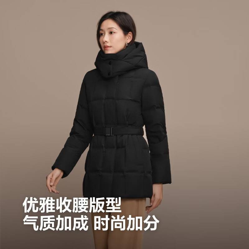 Bosideng Down Jacket, Goose Down Women's Thickened Hooded Business Jacket, Best Selling in the Mall, Same New Year Red Jacket