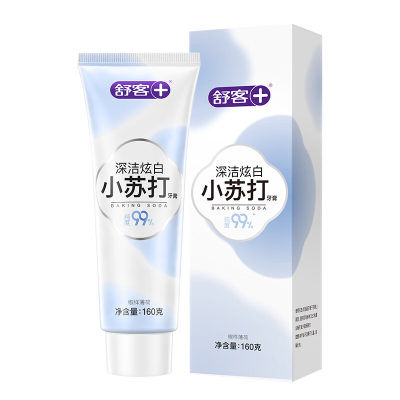 Shuke Baking Soda Toothpaste Whitens Teeth, Reduces Bad Breath, Contains Fluoride and Anti-moth 160g, Mint Flavor, Final Clearance