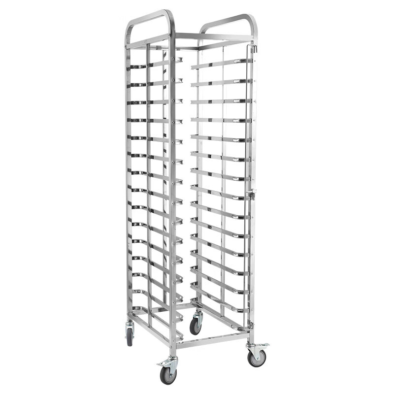 Stainless steel baking pan rack 60x40 commercial aluminum alloy baking bread rack car height ratio t95 oven rack storage rack 12-layer sheet style