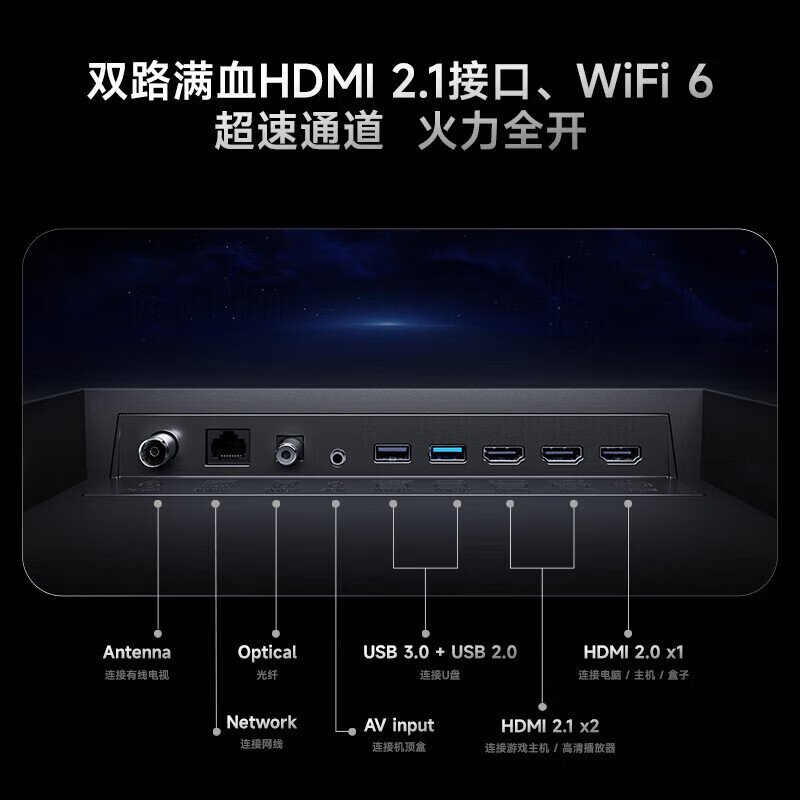 Xiaomi new product TV 75-inch Mini LED 288Hz ultra-high brush REDMI
