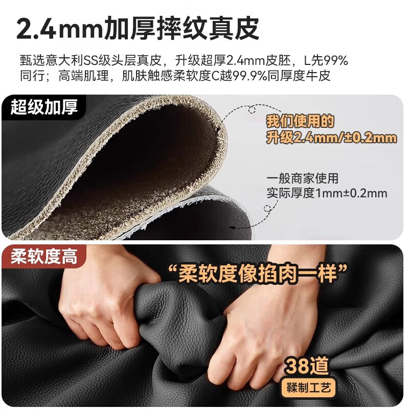 Sanskrit genuine Lawrence leather sofa living room villa large first layer cowhide sofa living room 2025 new style