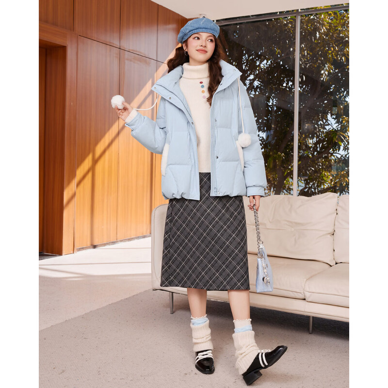 IEF/Aiyifu 2025 new winter Korean style sweet and cute age-reducing commuting all-match warm down jacket