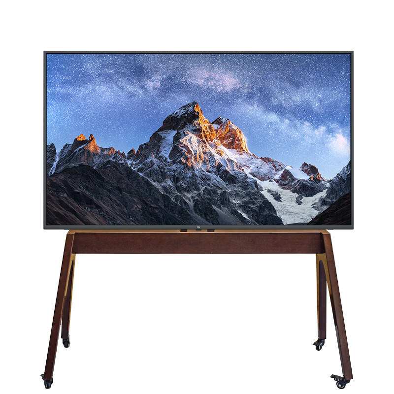 CASVET TV stand 43-75 inches TV floor stand 60-100 inches mobile stand solid wood large load-bearing medieval style household floor stand (including home installation) walnut color YJ02 universal 43-75 inches