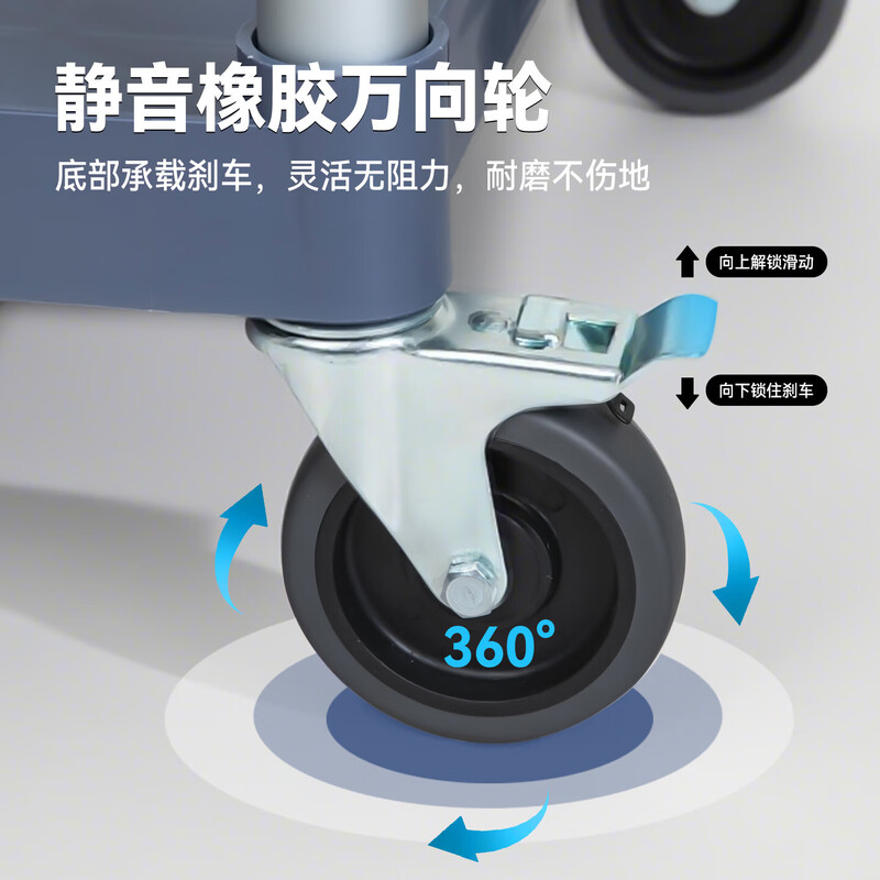 Temeiju dining cart large cart 3-story mobile serving cart large dining cart canteen hotel kitchen restaurant commercial