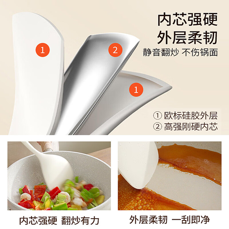 ASD spatula, silicone spatula, cooking spatula, non-stick wok, frying pan, frying pan, special high temperature resistant household spatula and spoon set