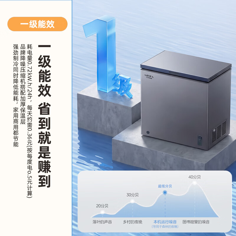 Xinfei (Frestec) 300L single temperature household refrigerator freezer freezer full space frost reduction first-class energy efficiency color panel wide temperature variable BC/BD-300KHDT national subsidy