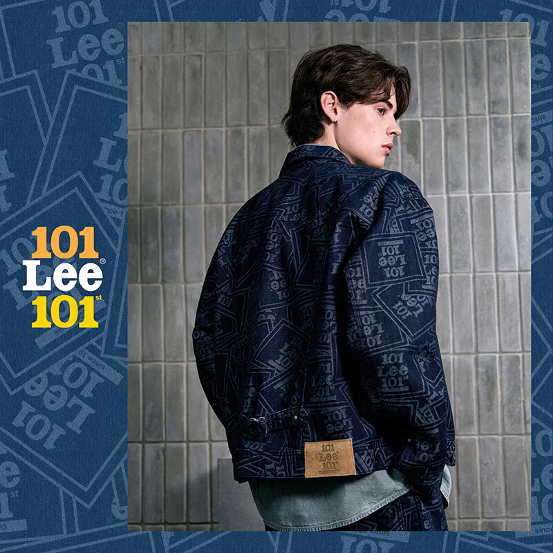Lee101J Western Denim Jacket Shopping Mall Style 26 Spring New Comfort Edition 101+ Full Print Washable Men Washable S