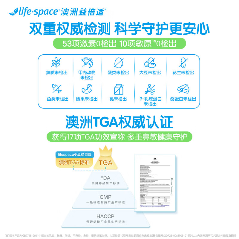 Life Space Xiao Nose Rhinitis Probiotics Children's Prebiotic Bifidobacterium Multilink 2 Years Old + Good Nose 20 Bags