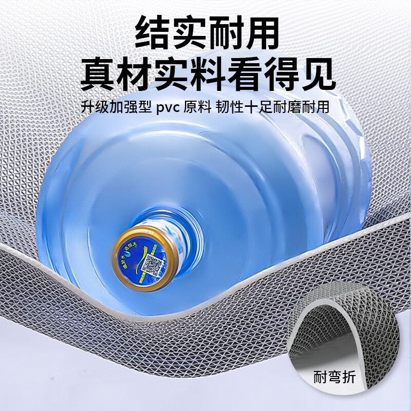 Andatong anti-slip mat PVC hollow floor mat thickened and cuttable carpet outdoor indoor bathroom kitchen drainage anti-slip and oil-proof floor mat gray 0.9m*1m thick 4.5mm