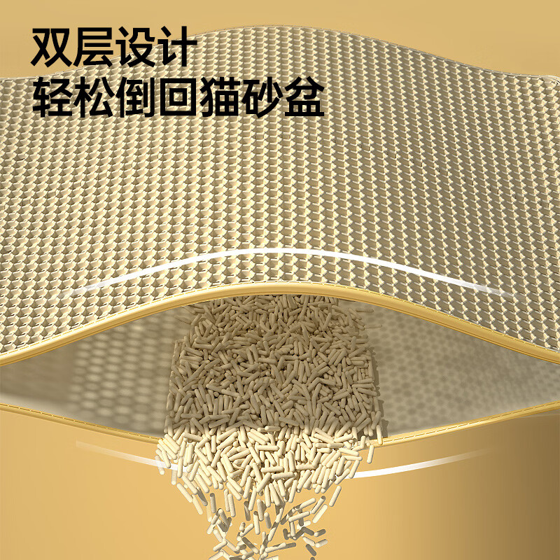 HELLOJOY extra large cat litter box mat is anti-splash and anti-bringing out, thickened double-layer filter sand control mat, wear-resistant and scratch-resistant EVA anti-slip mat