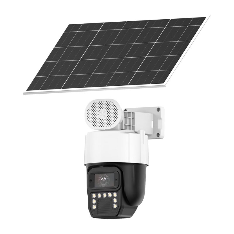 Kangxinwei Solar 4G Lifetime Free Traffic HD Surveillance Camera AOV Low Power Mobile Phone Remote Intercom Alert Seetong APP Skyview Solution Solar 4G Package + Lifetime Free Traffic No Memory
