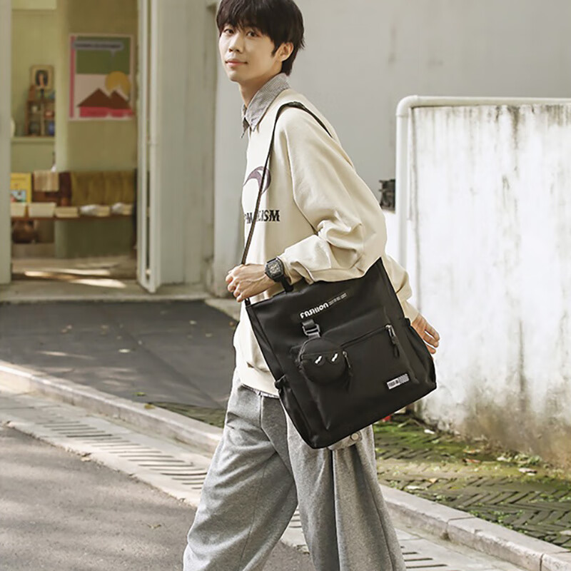 VICTORIATOURIST school bag for middle and high school students, large-capacity tutoring bag, good-looking lightweight crossbody bag, tutoring bag, book carrying student tote bag