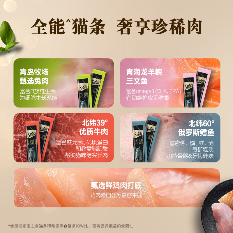 Sheba full price adult cat staple food cat strips mixed flavor 12g*12