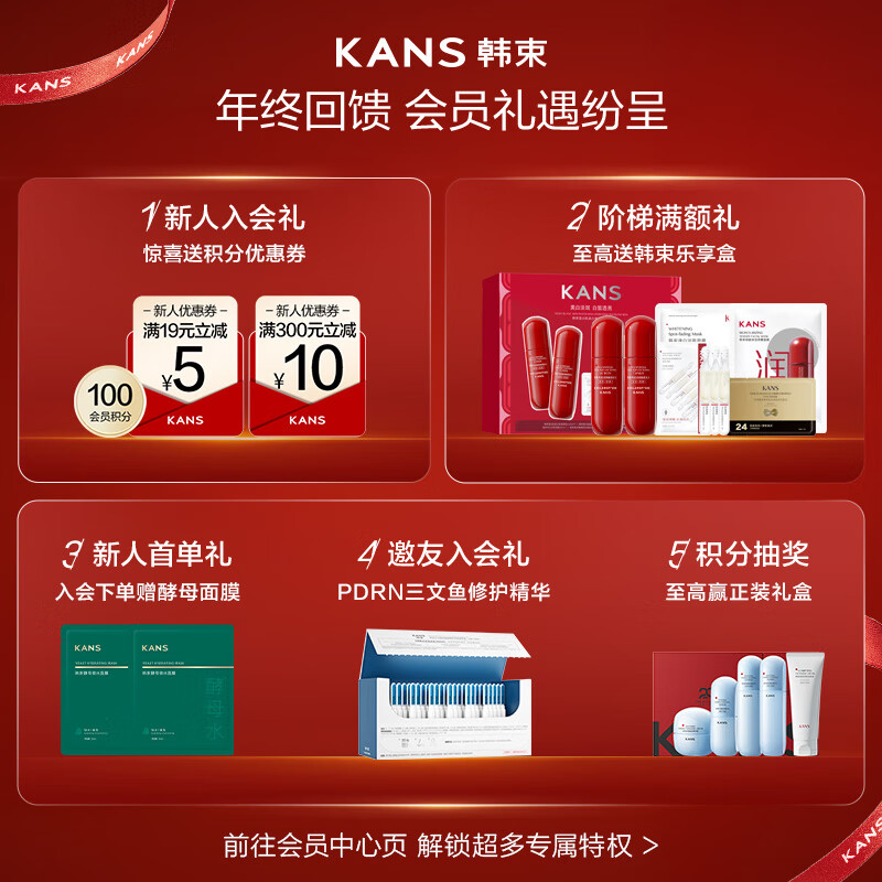Han Shu Men's Skin Care Set Oil Control Cleansing Essence Firming Peptide Control Hydrating Moisturizing Cream Water Lotion New Year's Gift
