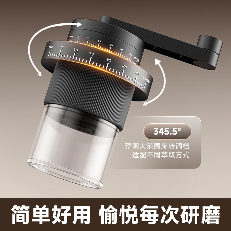 Tuojin Japan imported quality hand grinder coffee bean grinder manual grinder hand brewing appliance hand grinder coffee machine obsidian black instant sale_smooth central axis free coffee measuring spoon + cleaning brush