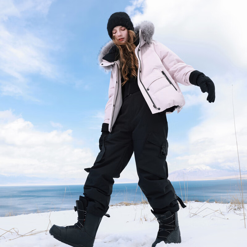 Sancai Waterproof + Heat Storage 2025 Winter New 90 White Duck Down Jacket Large Fur Collar Jacket Warmth M