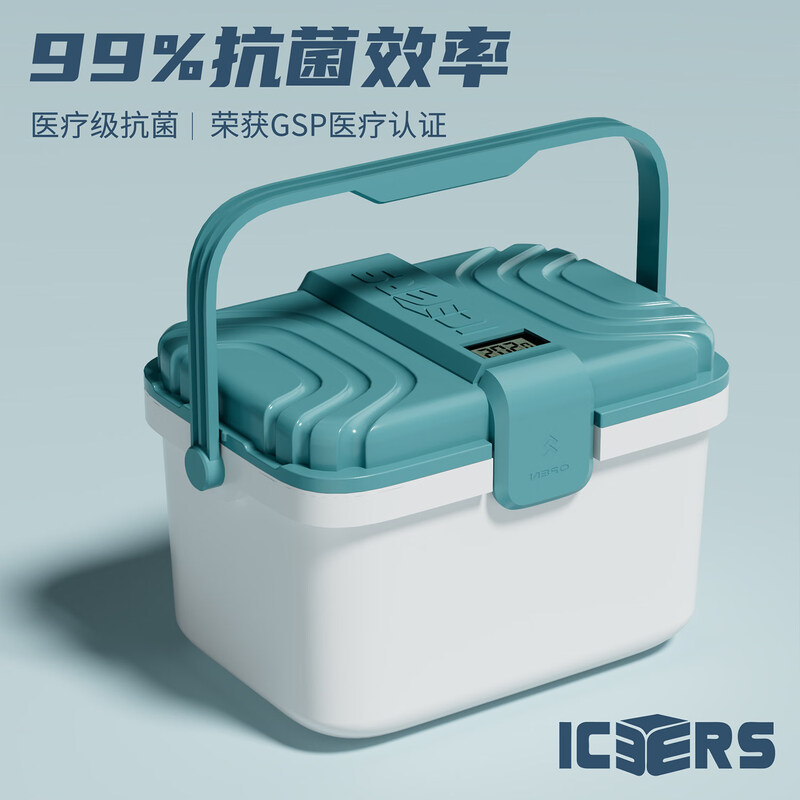 ICERS Eisens 3L insulated box PU medical insulin refrigerator outdoor breast milk refrigerator meal delivery heat preservation with 4 ice bags
