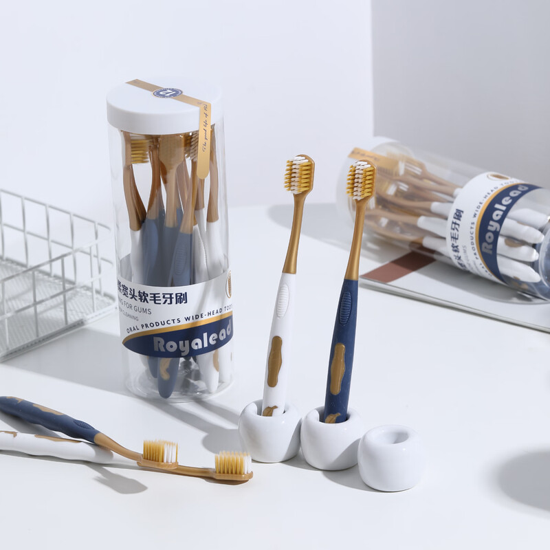 RAOYI Sam's same style soft-bristled toothbrush for men and women with wide head for adults to prevent bleeding and sensitive gums 12 pieces