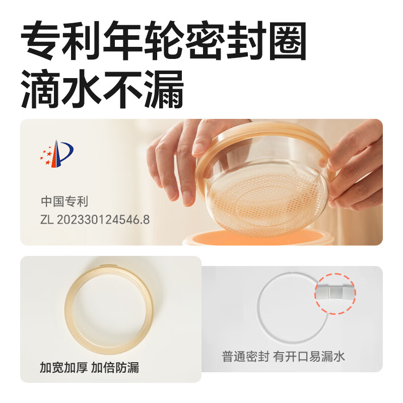 Royal Pet Baby Water Insulated PPSU Non-staple Food Bowl for Rice Noodles Special Constant Temperature Bowl Stainless Steel Tableware Set Riese Orange PPSU Liner - Non-staple Food Period