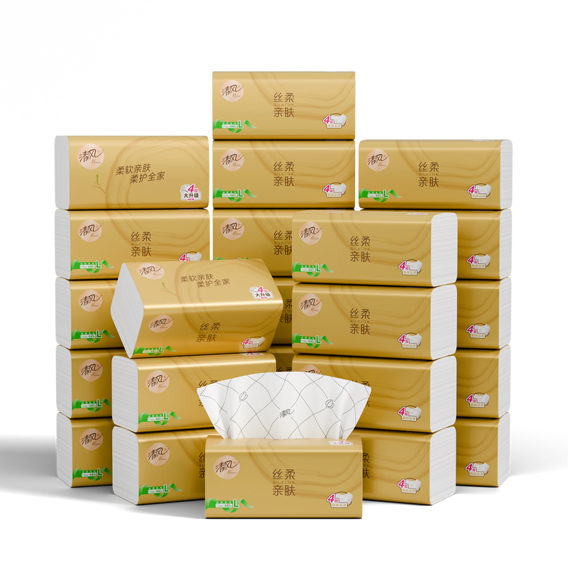 Qingfeng tissue paper, silky 4-layer 110 tissue paper * 24 packs, L size plus size, sanitary napkin tissue, napkin, full box