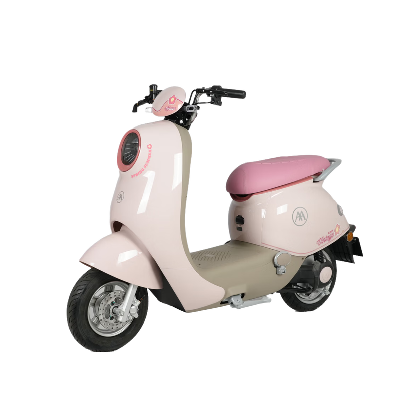 Emma electric motorcycle Chunxiao 60V20Ah self-operated electric car with large pedals and long battery life national good car smart APP controlled battery car rose pink