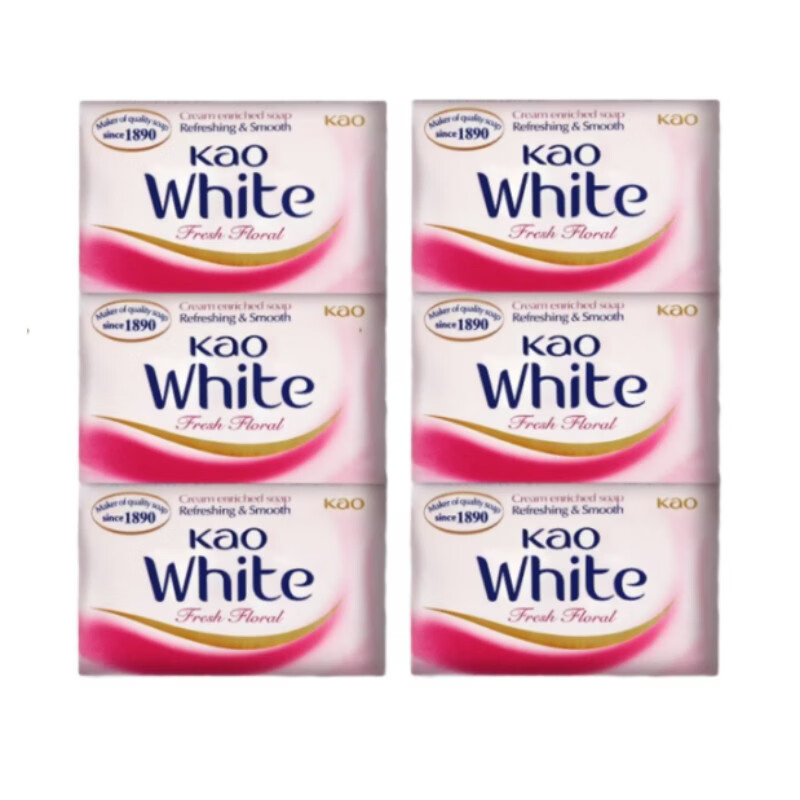 Kao (KAO) soap imported fresh floral soap bath soap 130g*3 pieces*2 on clearance