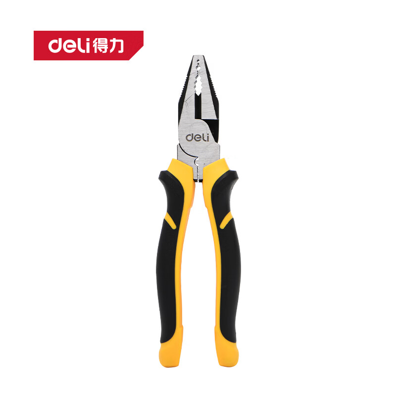 Deli German multifunctional wire cutter diagonal nose pliers industrial grade labor-saving wire stripping and crimping vise 8 inches