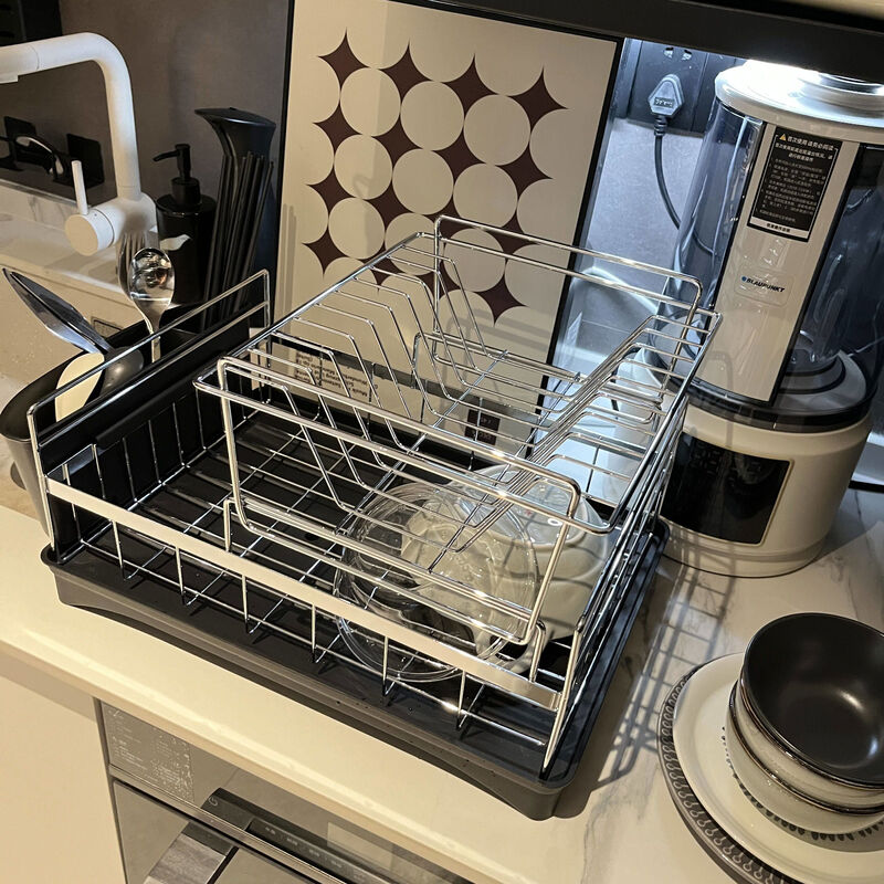 Youlinluo drain basket silver bowl rack double layer silver double layer rack + black chassis