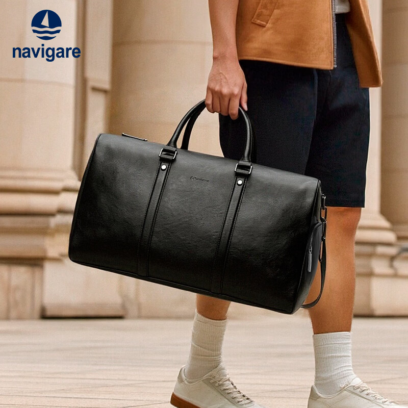 Navigare Italian small sailing travel bag men's first-layer cowhide luggage bag large-capacity fitness bag men's New Year gift
