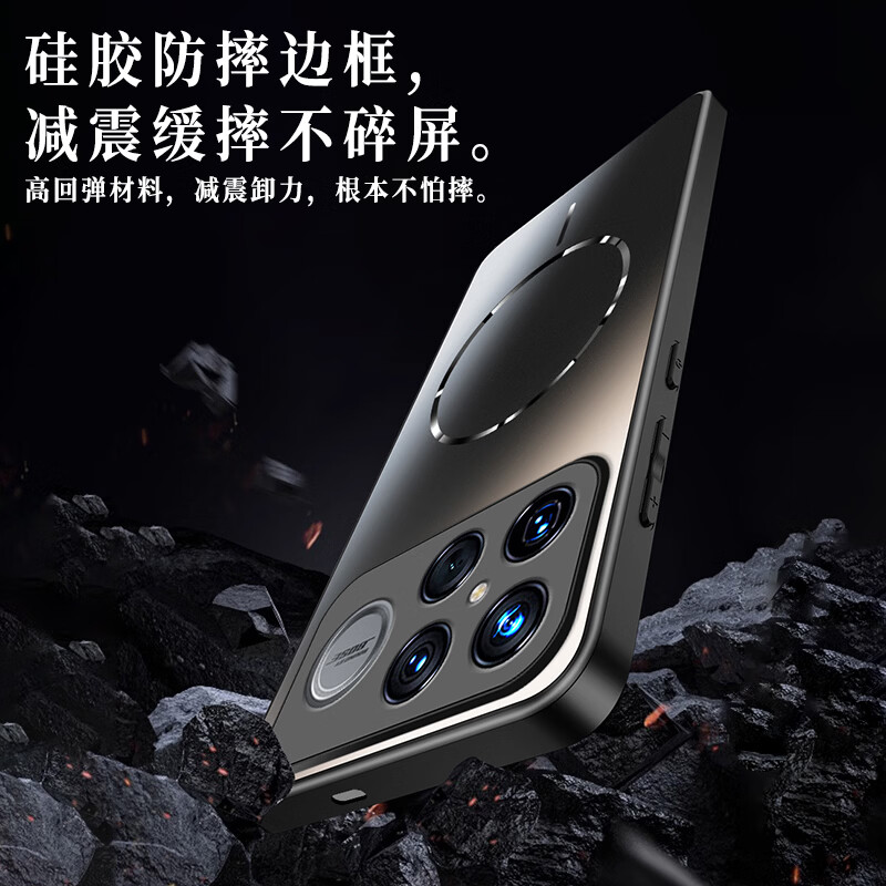 Dream is suitable for Redmi k90promax mobile phone case Redmik90ProMax protective cover magnetic wireless charging all-inclusive airbag anti-fall ultra-thin skin-friendly matte for men and women graphite black