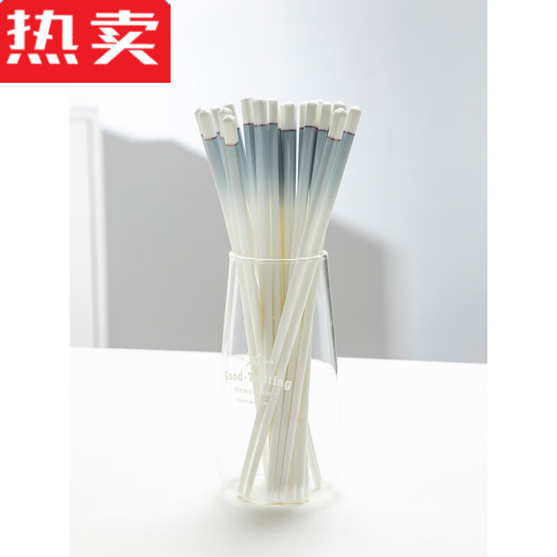 Tuojin imported high-quality ceramic chopsticks from Germany, ceramic chopsticks for home use, high temperature resistance and non-deformation, Linlang blue jade high temperature ceramics, 10 pairs