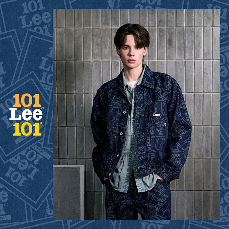 Lee101J Western Denim Jacket Shopping Mall Style 26 Spring New Comfort Edition 101+ Full Print Washable Men Washable S