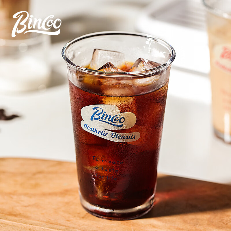 Bincoo glass coffee cup ice American cup dirty ice latte cup cold drink summer ins transparent mug