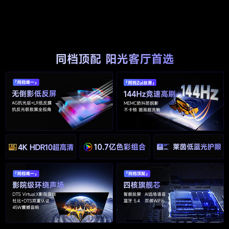 Vidda R Pro 75-inch Hisense TV 144Hz high brush anti-reflective no reflection low reflection screen trade-in national subsidy LCD TV 75VR1S-PRO