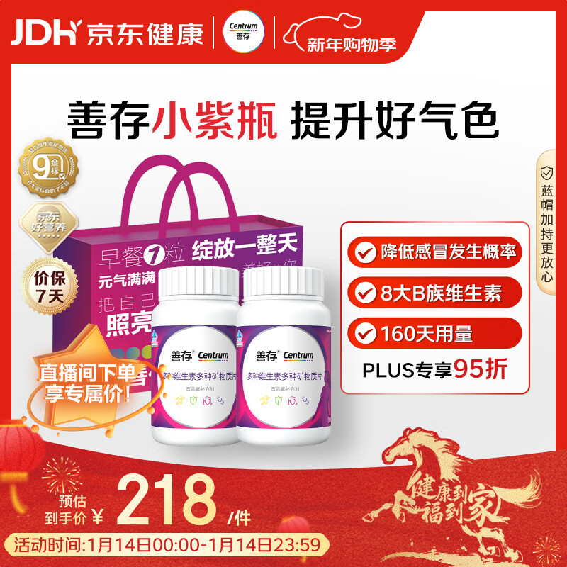 Sencun Women's Multivitamin B Complex VCED Niacinamide Folic Acid Iron Calcium Magnesium Zinc B12 80 capsules * 2 bottles