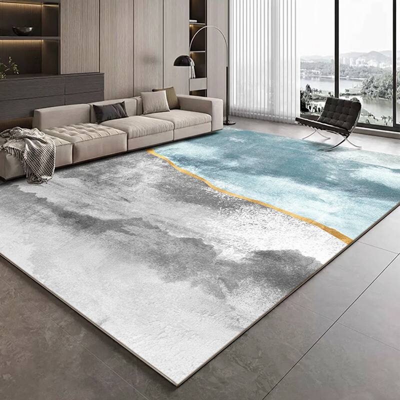 Mengling crystal velvet living room carpet, skin-friendly, comfortable, stain-resistant and non-slip, golden and gorgeous, light luxury and high-end 160*230cm
