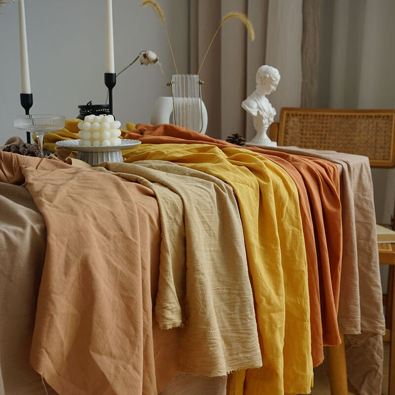 Fantasy Dessert Table Cloth Birthday Party Stall Dormitory Photo Background Hanging Cloth Milk Coffee Color Texture 140x400cm