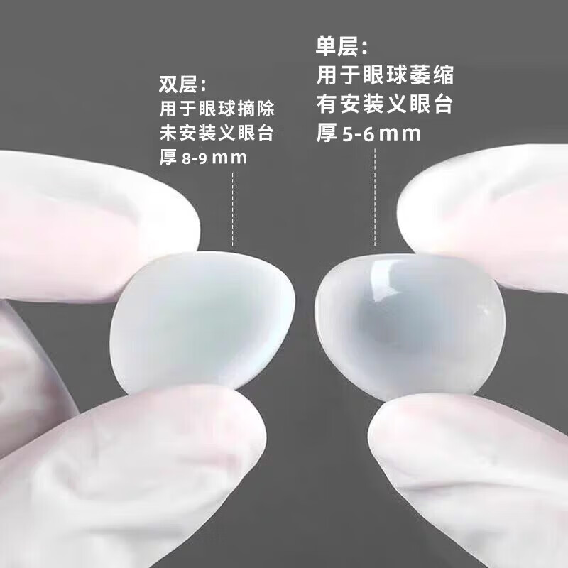 Universal prosthetic eye patch, fake eyes, polymer resin prosthetic eye patch, eyeball atrophy, wax figure contact lens removal, customized for the disabled, single layer left eye large size