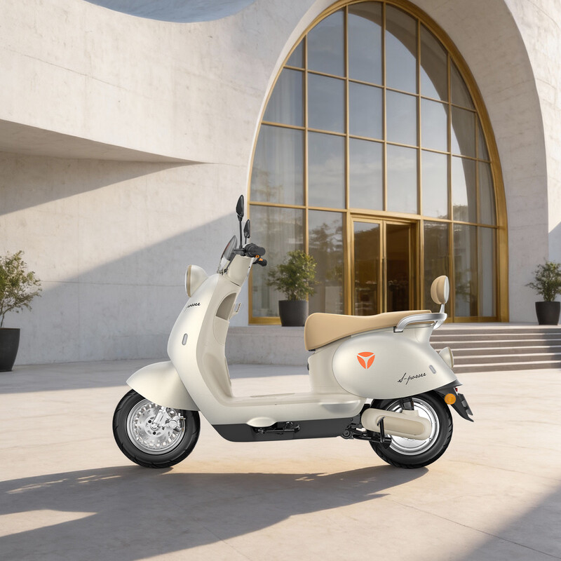 Yadi Electric Motorcycle Guanneng Muguang Electric Light Motorcycle Graphene Lead-Acid Battery Long-Endurance Electric Vehicle Commuting Men and Women Fashionable and Cute Smart APP Electric Motorcycle Buddha's Hand Gold